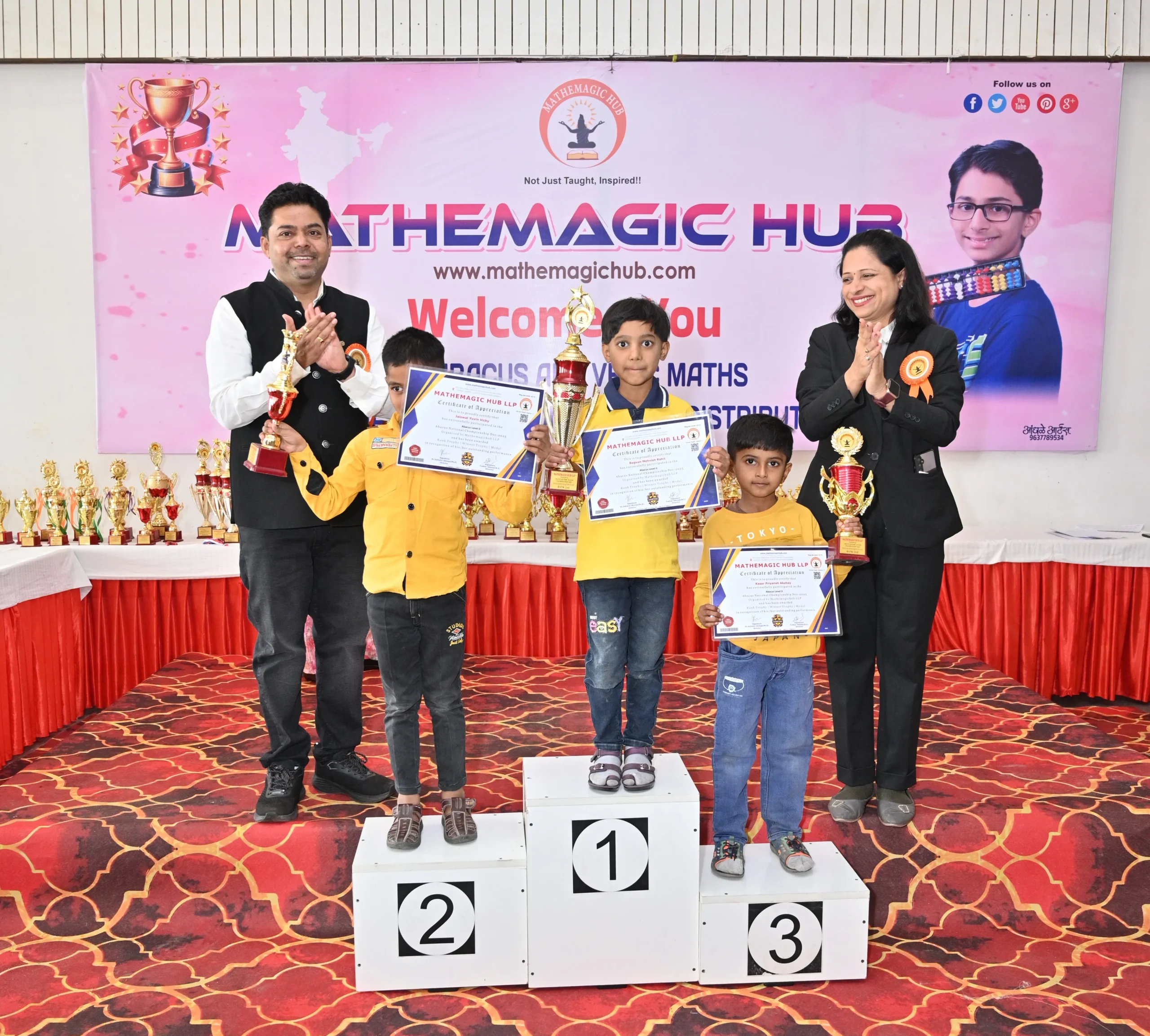 Rank Trophy winner mathemagichub abacus competition