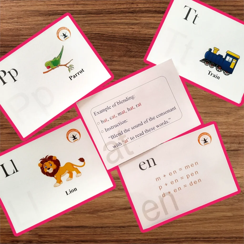 phonics level 2 flash card published by mathemagichub